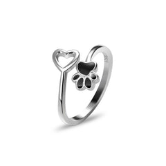 Exquisite Cat Paw Adjustable Ring