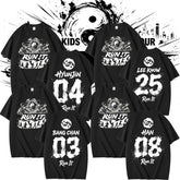 SKZ World Tour Run It Number Printed Short Sleeve T-Shirt