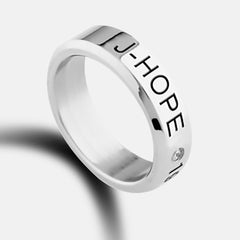 KPOP Name Logo Ring Jewelry