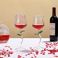 Romantic Rose Shape Wine Glasses