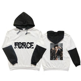 SKZ FORCE Poster Black and White Sleeves Hoodie
