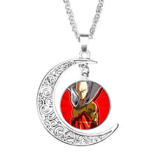 Anime Crescent Moon Pendant Necklace