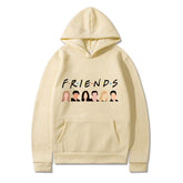Unisex Cartoon Friends Print Casual Hoodie