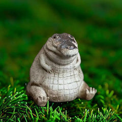 Chubby Little Crocodile Garden Ornament