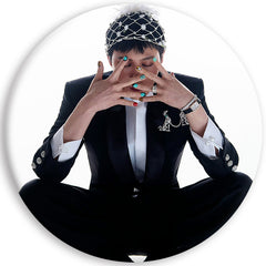 GD Magazine Cover Badge Mirror Keychain