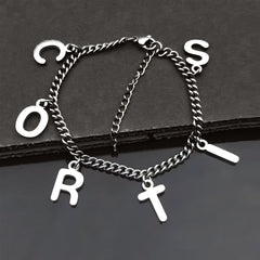 MARTIN JAMES KEONHO Name Titanium Steel Bracelet