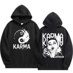 Casual Skz Karma Printed Hoodie Top