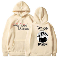 Women's TVD Graphic Printed Loose Hoodie
