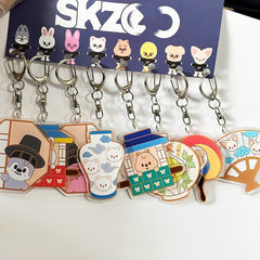 SKZ DOIT Series Acrylic Pendant Keyring Set