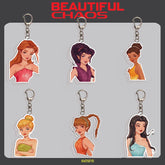 KPOP Cartoon Acrylic Keychain Pendant Set