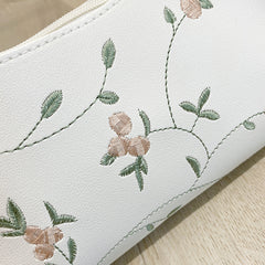 Flower Embroidered Handbag