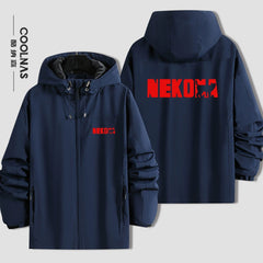 Unisex Anime Nekoma Logo Zipper Jacket