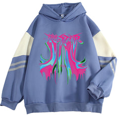 Unisex Color Block Pullover Kpop Hoodie