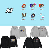 NJZ Cartoon Print Hoodie Top