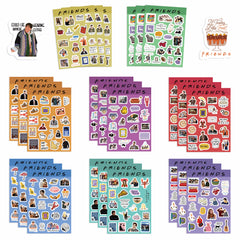 8 Styles Friends Waterproof Decorative Stickers
