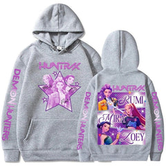 Casual HUNTRIX Print Loose Hoodie