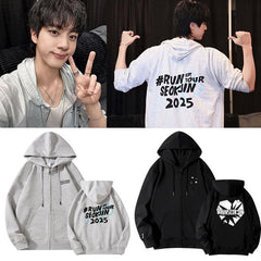 RUNSEOKJIN Printed Loose Hoodie Jacket