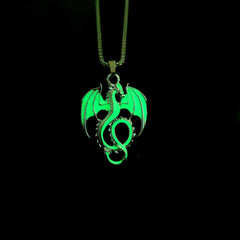 Luminous Pterosaur Pendant Necklace