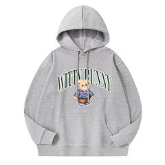 BAE Cartoon Printed Loose Pullover Hoodie