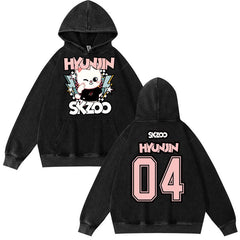 Vintage SKZ Number Washed Hoodie Top