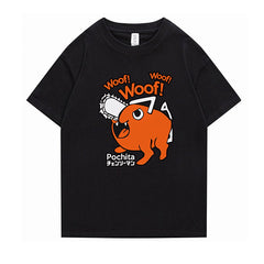 Unisex Pochita Anime Short Sleeve T-Shirt