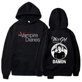 Women's TVD Graphic Printed Loose Hoodie