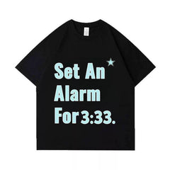 KYA Same Letter Print Short-sleeved T-shirt