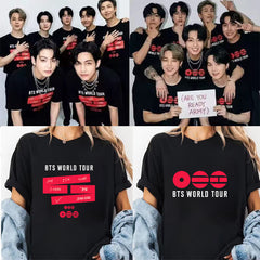 BTS ARIRANG LOGO Printed Cotton T-Shirt