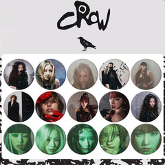 "Crow" Trailer Photo Badge Mirror Keychain