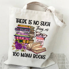 Vintage Just A Girl Who Loves Books Canvas Tote Bag