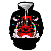 Unisex Cartoon Deadpool 3D Printed Hoodie