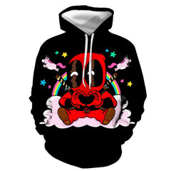 Unisex Cartoon Deadpool 3D Printed Hoodie