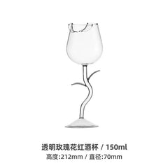 Romantic Rose Shape Wine Glasses