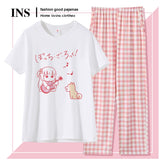 Cute Anime Cotton T-Shirt Pajamas Set