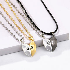 Sun and Moon Magnet Couple Necklace