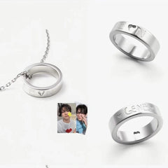 Chic Kpop Ring Pendant Necklace