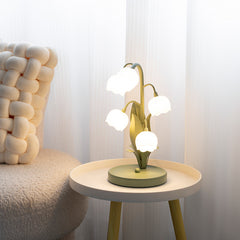 Lily of The Valley Green Table Lamp