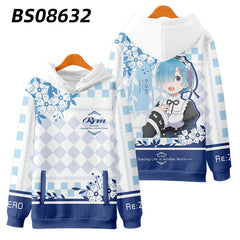 Women's Rem Anime 3d Print Hoodie