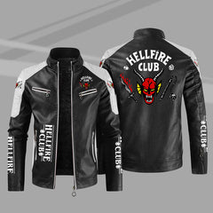 Trendy Hellfire Club PU Leather Bike Jacket