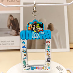 KPOP Cartoon Card Insert Photo Frame Keychain