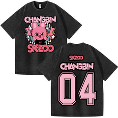 Vintage SKZ Number Printed Wash T-shirt