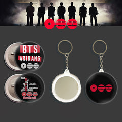 BANGTAN World Tour Tinplate Badge Mirror Keychain