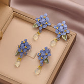Blue Flower Earrings