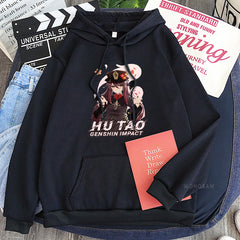 Trendy Game HUTAO Printed Loose Hoodie