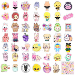 50 SKZ Animal Characters Cute Waterproof Stickers