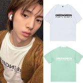GREENGREEN Printed Cotton Round Neck T-shirt