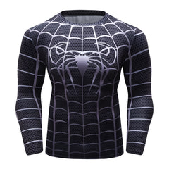 Men's 3D Print Long Sleeve Sports Training T-shirt