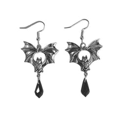 Gothic Punk Style Bat Earrings
