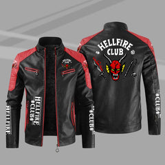 Trendy Hellfire Club PU Leather Bike Jacket