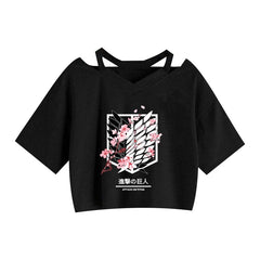 Women's Anime Graphic Cropped Top